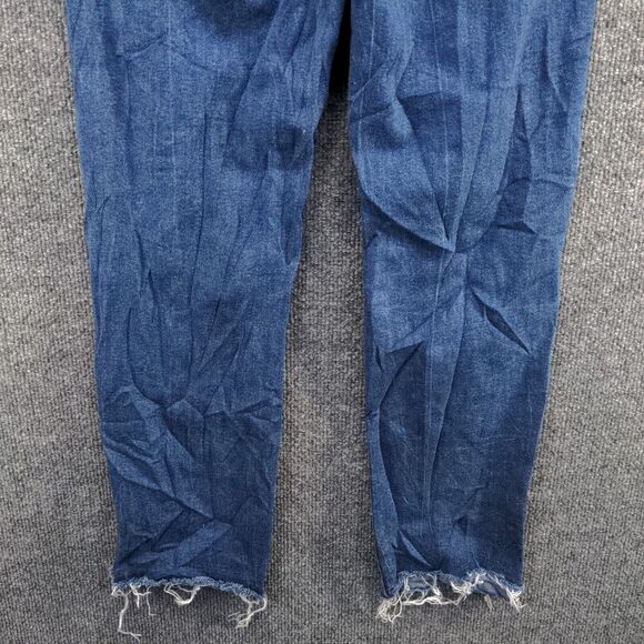 True Religion Women's Starr High Rise Cropped Straight Jeans Blue 27 Distressed - Picture 7 of 11